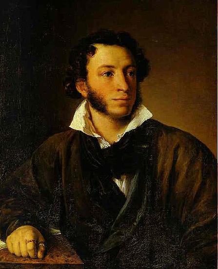 Vasily Tropinin Portrait of Alexander Pushkin, France oil painting art